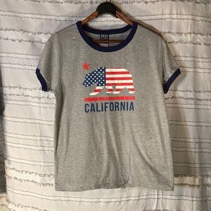 Patriotic State of California Capped sleeve tee